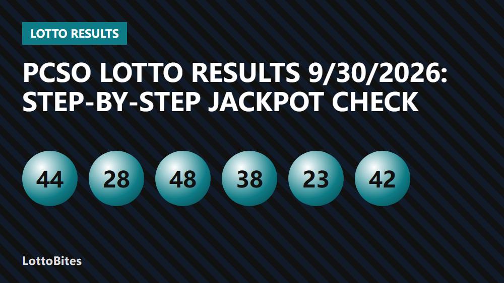 PCSO Lotto Results 9/30/2026: Step-by-Step Jackpot Check
